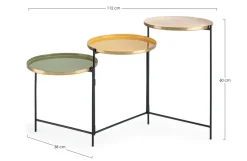 Best Bizzotto TAVOLINO PIEGHEVOLE IN ACCIAIO - AMRITA