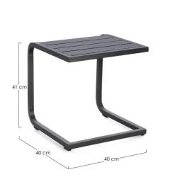 New Bizzotto TAVOLINO TAYLOR 40X40 GRIGIO SCURO