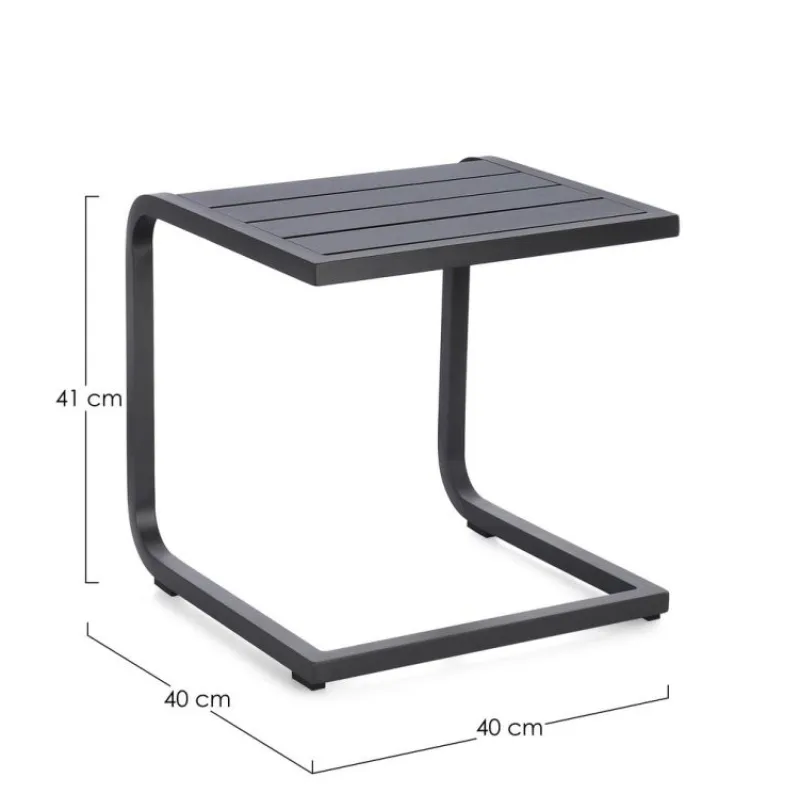 New Bizzotto TAVOLINO TAYLOR 40X40 GRIGIO SCURO