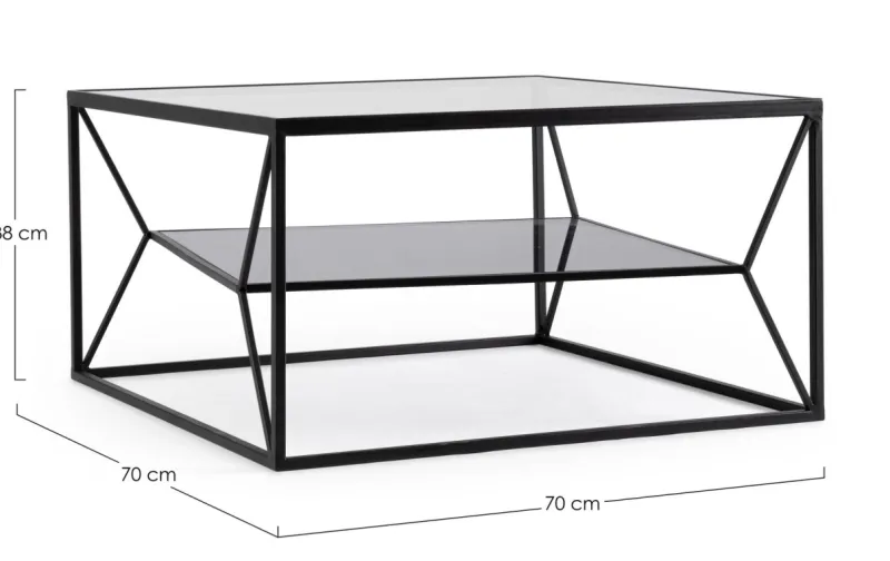 Discount Bizzotto TAVOLINO 70X70 - HYDRA