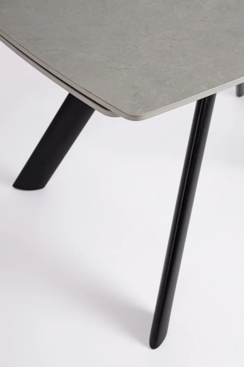 Discount Bizzotto TAVOLO ALL. RAILI 119.5/180X85 NERO/GRIG