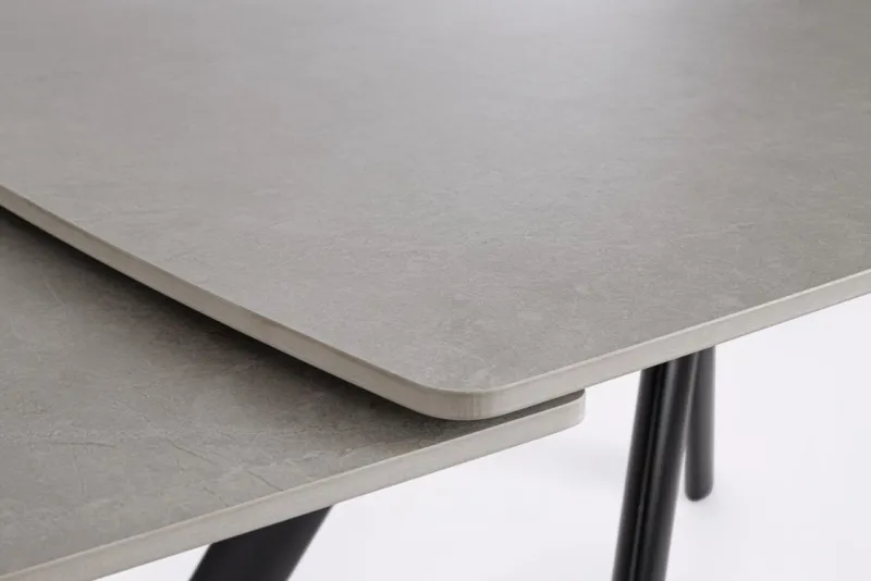 Discount Bizzotto TAVOLO ALL. RAILI 119.5/180X85 NERO/GRIG