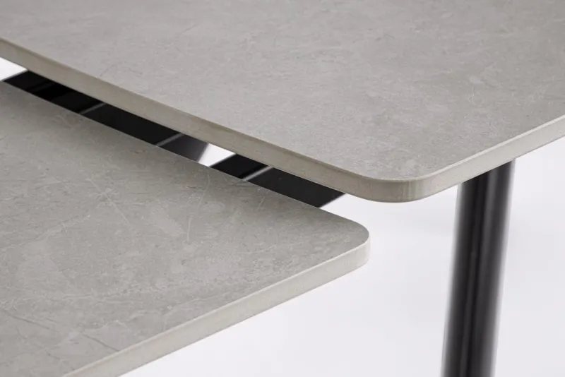 Discount Bizzotto TAVOLO ALL. RAILI 119.5/180X85 NERO/GRIG