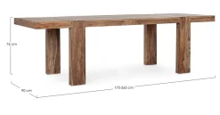 New Bizzotto TAVOLO ALLUNGABILE IN LEGNO - SUNDERLAND