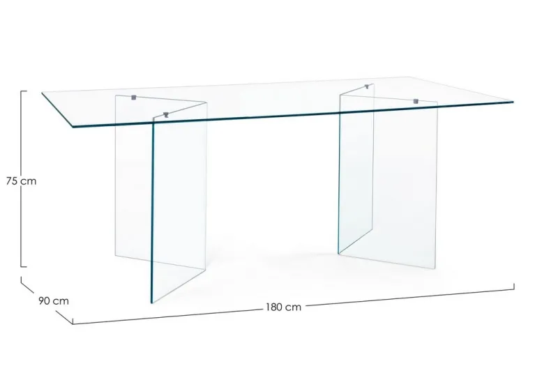 Bizzotto TAVOLO FISSO IN VETRO - IRIDE