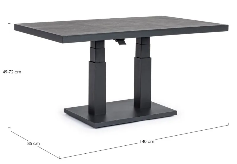 Hot Bizzotto TAVOLO IN ALLUMINIO ANTRACITE JX55 - TRUMAN
