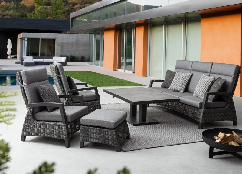 Hot Bizzotto TAVOLO IN ALLUMINIO ANTRACITE JX55 - TRUMAN