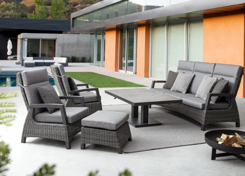 Hot Bizzotto TAVOLO IN ALLUMINIO ANTRACITE JX55 - TRUMAN