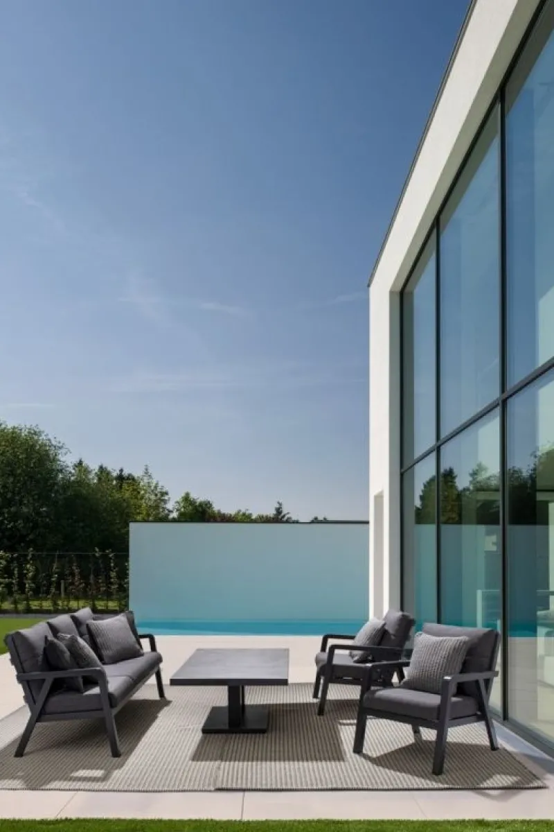 Hot Bizzotto TAVOLO IN ALLUMINIO ANTRACITE JX55 - TRUMAN