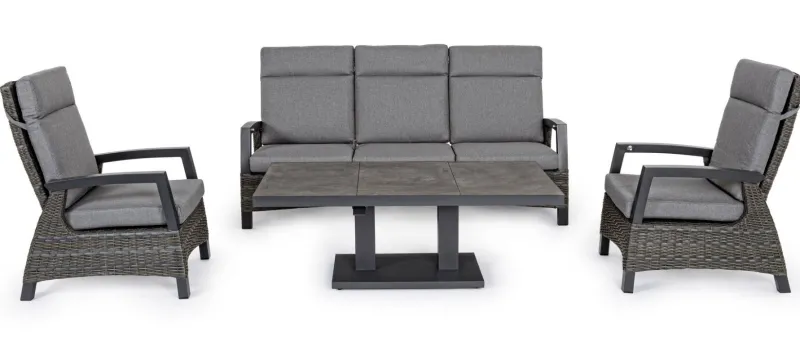 Hot Bizzotto TAVOLO IN ALLUMINIO ANTRACITE JX55 - TRUMAN