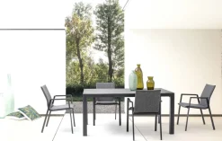 Discount Bizzotto TAVOLO IN ALLUMINIO ANTRACITE JX55 - MASON