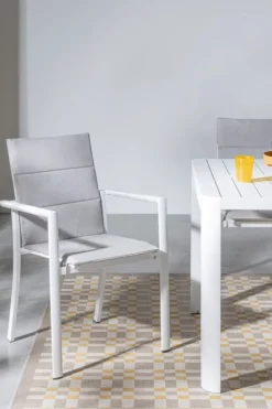 Outlet Bizzotto TAVOLO IN ALLUMINIO BIANCO CX21 - KIPLIN