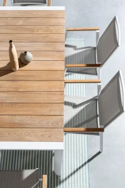 Bizzotto TAVOLO IN ALLUMINIO BIANCO GK50 - CAMERON