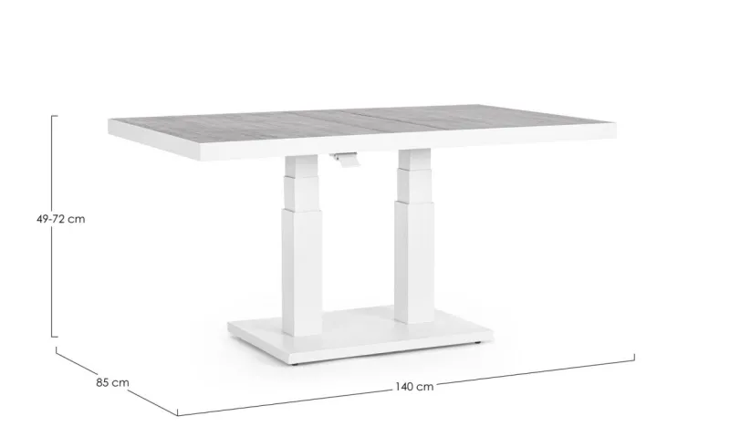 Hot Bizzotto TAVOLO IN ALLUMINIO BIANCO JX11 - TRUMAN