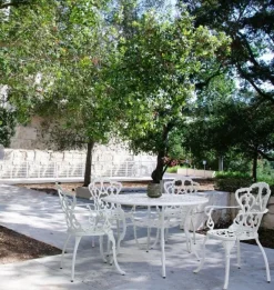 Clearance Bizzotto TAVOLO IN ALLUMINIO D110 BIANCO - VICTORIA