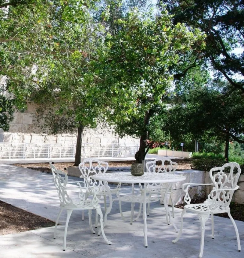 Clearance Bizzotto TAVOLO IN ALLUMINIO D110 BIANCO - VICTORIA