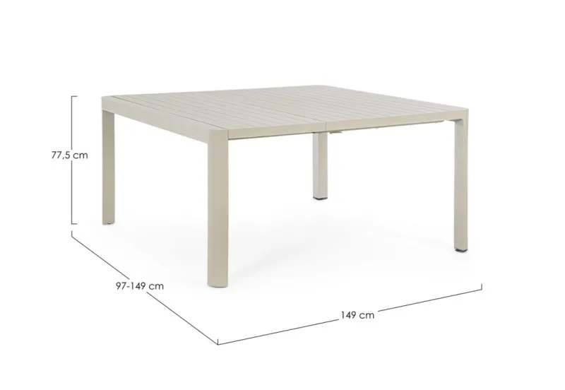 Outlet Bizzotto TAVOLO IN ALLUMINIO RASTIN - KIPLIN
