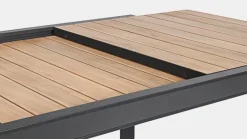 Outlet Bizzotto TAVOLO IN ALLUMINIO 160-240X100 ANTRACITE YK13 - BELMAR