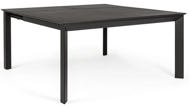 Outlet Bizzotto TAVOLO IN ALLUMINIO 110/160X160 ANTRACITE CX23 - KONNOR