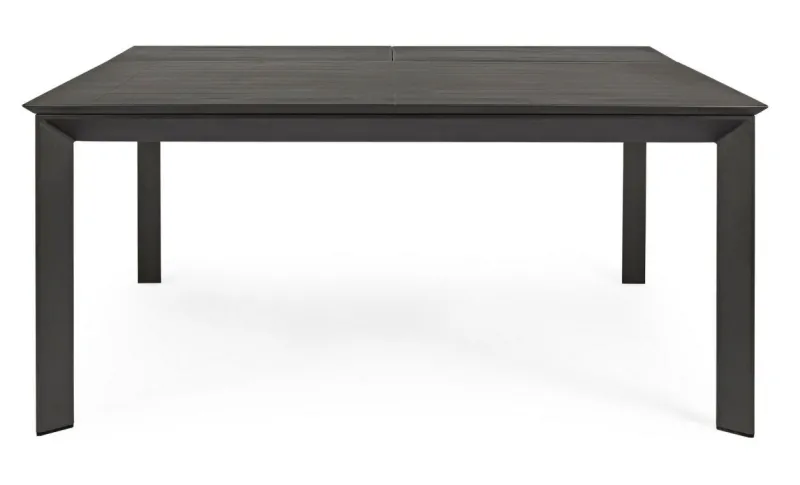 Outlet Bizzotto TAVOLO IN ALLUMINIO 110/160X160 ANTRACITE CX23 - KONNOR