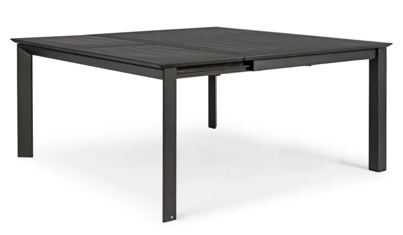 Outlet Bizzotto TAVOLO IN ALLUMINIO 110/160X160 ANTRACITE CX23 - KONNOR