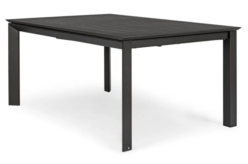 Outlet Bizzotto TAVOLO IN ALLUMINIO 110/160X160 ANTRACITE CX23 - KONNOR