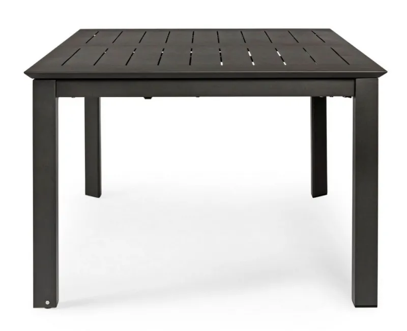 Outlet Bizzotto TAVOLO IN ALLUMINIO 110/160X160 ANTRACITE CX23 - KONNOR