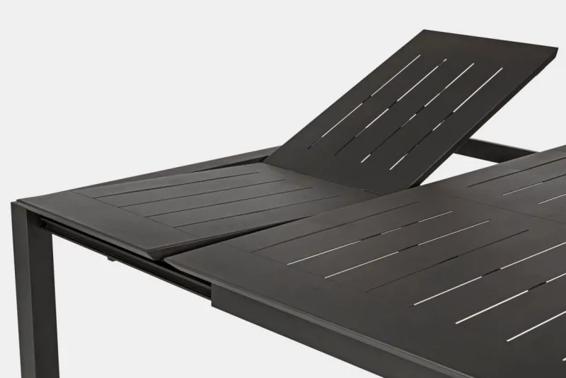 Outlet Bizzotto TAVOLO IN ALLUMINIO 110/160X160 ANTRACITE CX23 - KONNOR