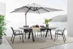 Sale Bizzotto TAVOLO IN ALLUMINIO 205/265X103 ANTRACITE JX55 - KRION