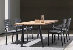 Online Bizzotto TAVOLO IN LEGNO ANTRACITE 160X90 - OSLO FSC