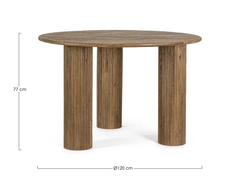 Outlet Bizzotto TAVOLO IN LEGNO BROWN D120 - DACCA