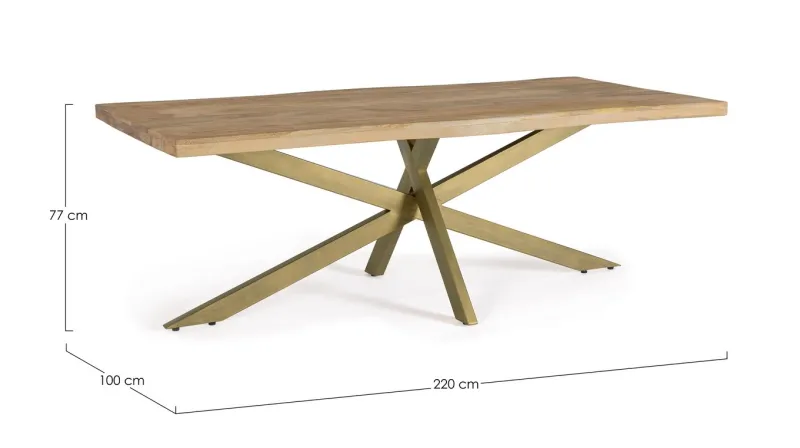 Clearance Bizzotto TAVOLO IN LEGNO 220X100 - JAIDEV