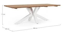 Sale Bizzotto TAVOLO IN TEAK RICICLATO BIANCO PM01 - RAMSEY