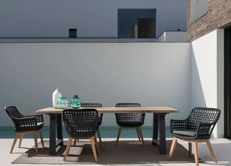 Online Bizzotto TAVOLO IN TEAK RICICLATO ANTARCITE AM03 - ROLLAND