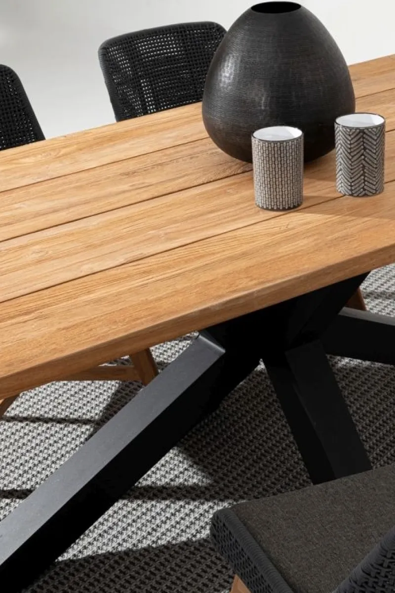 Bizzotto TAVOLO IN TEAK RICICLATO NERO PM02 - RAMSEY
