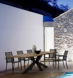 Bizzotto TAVOLO IN TEAK RICICLATO NERO PM02 - RAMSEY