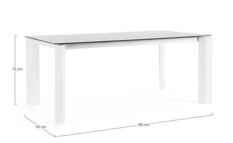 Bizzotto TAVOLO OTAVIO 180X95 BIANCO WG20