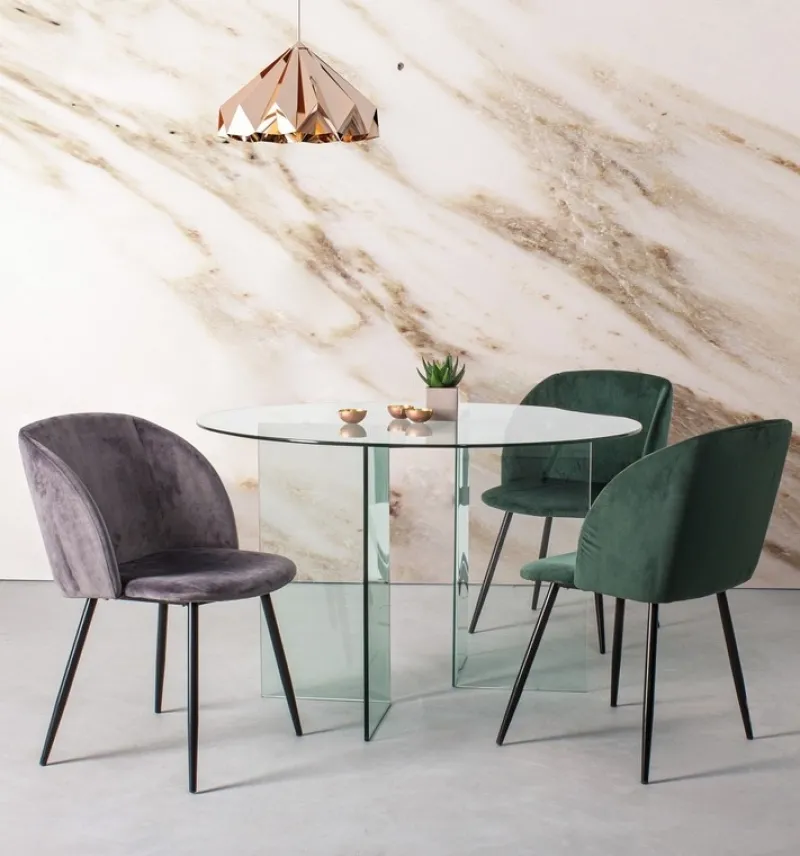 Outlet Bizzotto TAVOLO ROTONDO IN VETRO - IRIDE