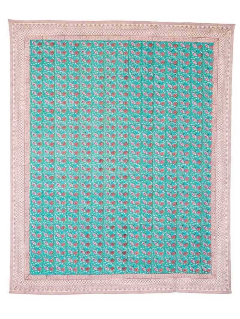 Best Bizzotto TELO COPRITUTTO EMELIE TURCHESE 220X260