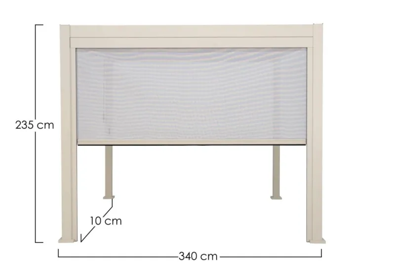 Outlet Bizzotto TENDA RULLO PERGOLA OCEAN LATO 3.6M SETA