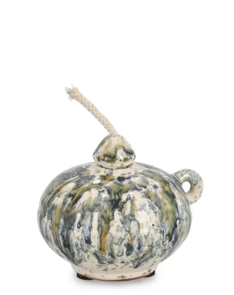 Bizzotto VASO CON STOPPINO ESMA MELAN VERD BLU H9