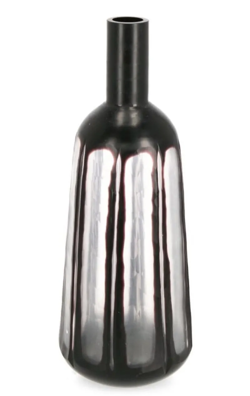 Bizzotto VASO KIRINDA VT TRASPARENTE NERO H38