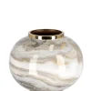 Bizzotto VASO MARSHA BOMB BIANCO GRIGIO ORO H25
