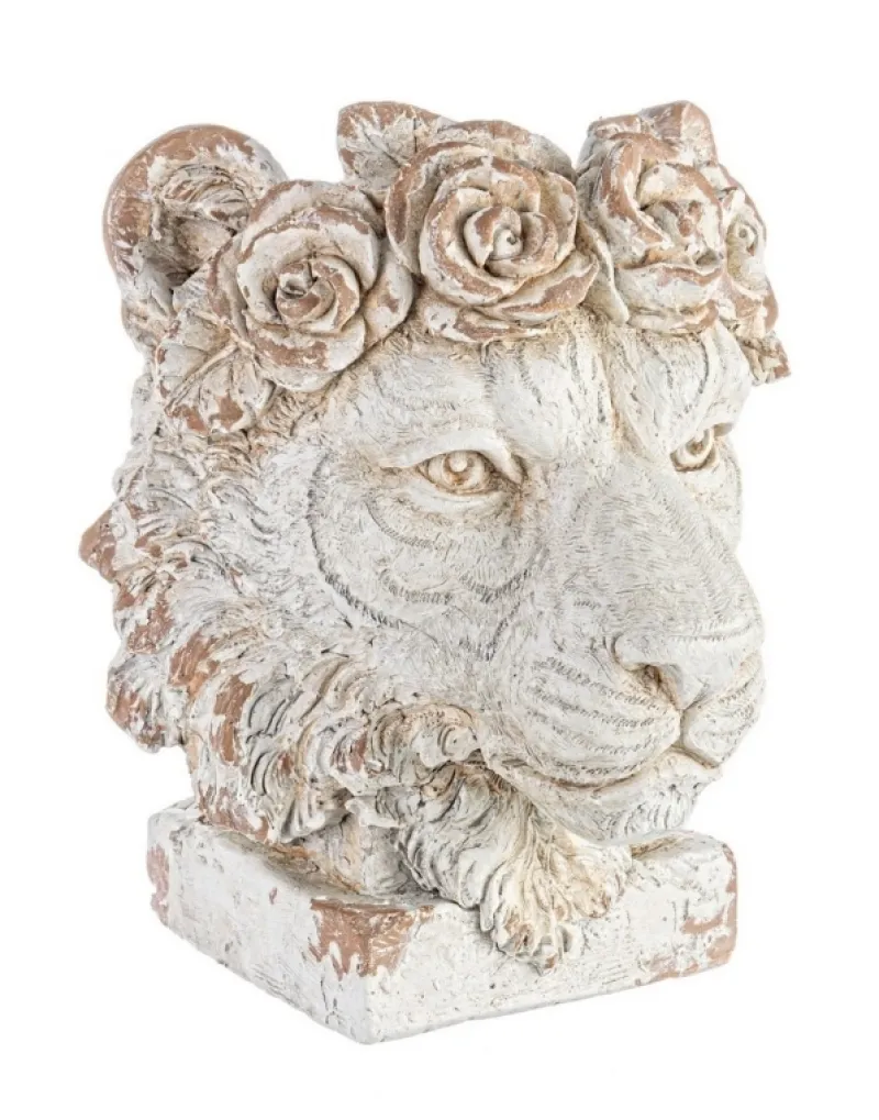 New Bizzotto VASO TESTA LEONE MAGNESIA H44