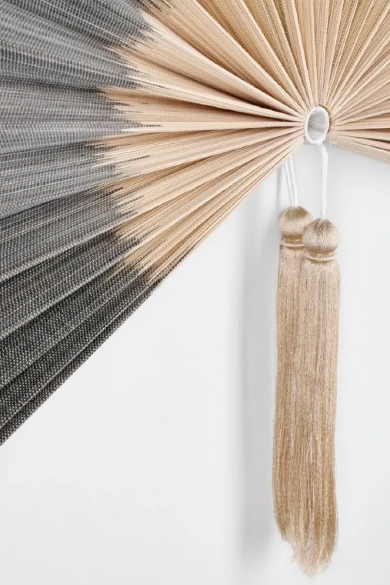 Clearance Bizzotto VENTAGLIO DECOR NANKA NERO BEIGE 43X89