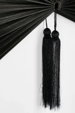 Hot Bizzotto VENTAGLIO DECORATIVO NANKA NERO 39X81